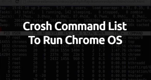 Crosh Commands